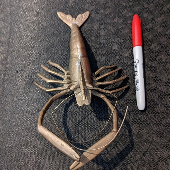 Vintage Brass Shrimp - Picture 2 of 4